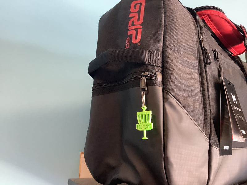 Load image into Gallery viewer, Disc Basket Zipper Pull/Key Ring

