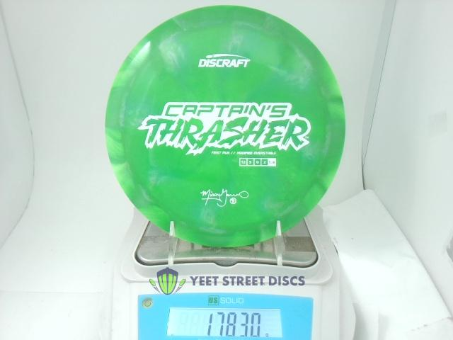 2024 Missy Gannon First Run  Tour ESP Swirl Captain's Thrasher - Discraft 178.3g