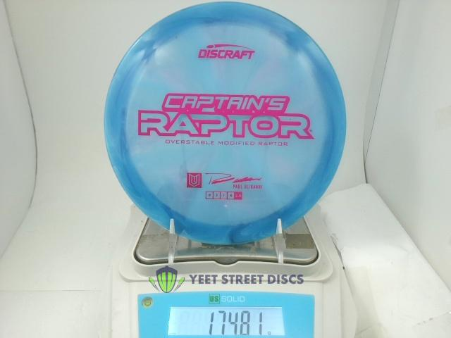 Paul Ulibarri Z Tour Swirl Captain's Raptor - Discraft 174.81g