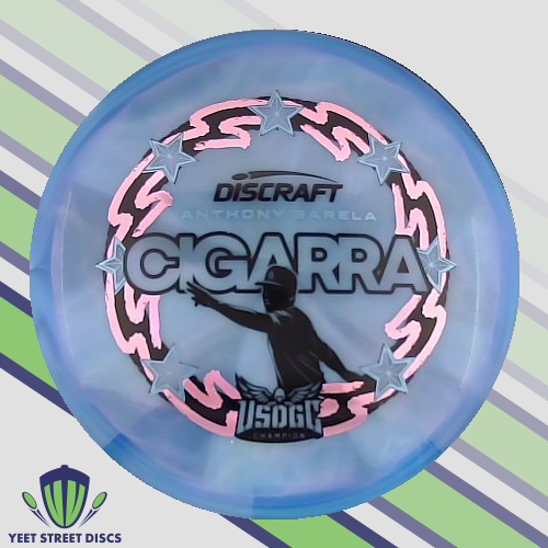 USED Ink on Rim (8.5/10) Anthony Barela 2025 USDGC Champion Z Tour Swirl Cigarra - Discraft 175.91g