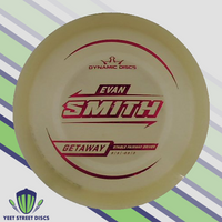 USED Ink on Rim (8.5/10) Evan Smith Lucid Gold Metal Flake Getaway - Dynamic Discs 173.70g