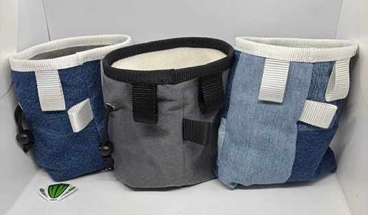 Upcycled Chalk Bags by Colby