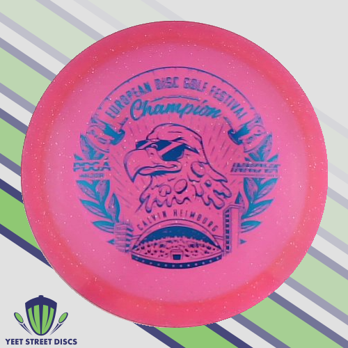 2025 Calvin Heimburg European Disc Golf Festival Metal Flake Champion Eagle - Innova 173.49g