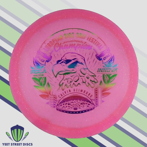2025 Calvin Heimburg European Disc Golf Festival Metal Flake Champion Eagle - Innova 174.58g
