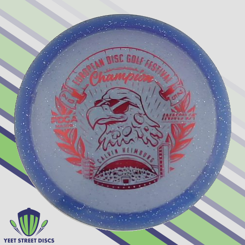 2025 Calvin Heimburg European Disc Golf Festival Metal Flake Champion Eagle - Innova 176.20g