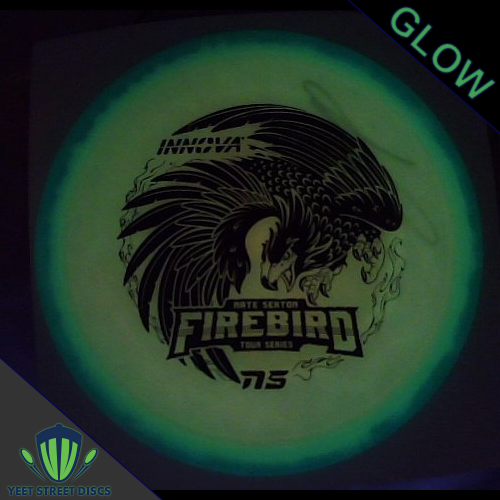 USED Ink on Flight Plate (8.5/10) 2023 Nate Sexton Glow Halo Champion Firebird - Innova 176.49g