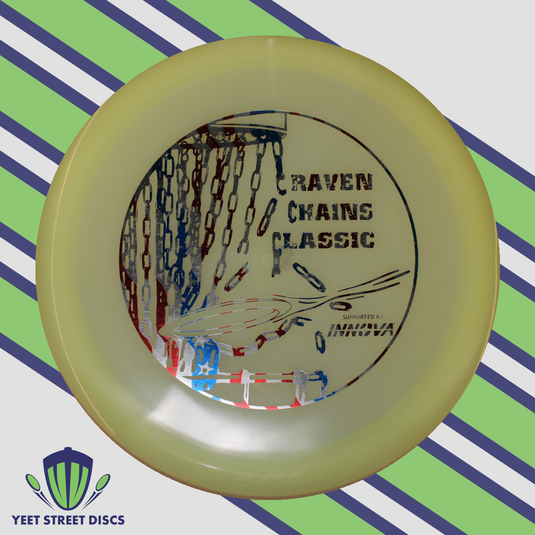USED No Ink (8.5/10) Raven Chains Classic Proto Glow Champion Roadrunner - Innova 168.84g