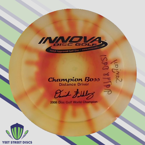 USED Ink on Flight Plate (8/10) David Feldberg Pre Flight Numbers I-Dye Champion Boss - Innova 174.11g